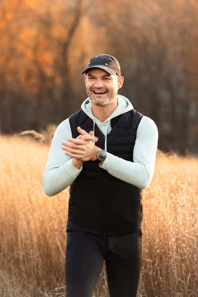 Matt Harris cheering on an athlete